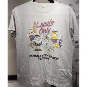 Vintage Locals Only Panama City Beach Fla‎ Single Stitch Screen Star 80's